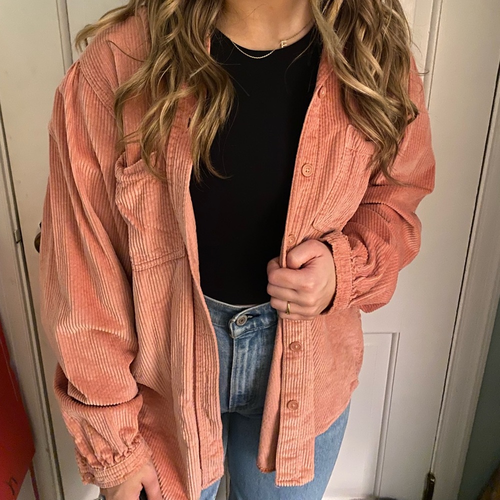Pink button up
